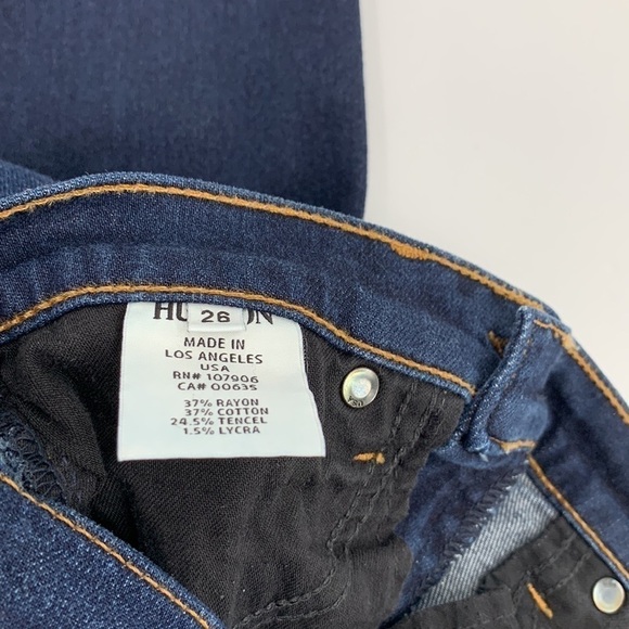 Hudson Krista super skinny low rise dark wash jeans denim ankle women 26 - Picture 6 of 7